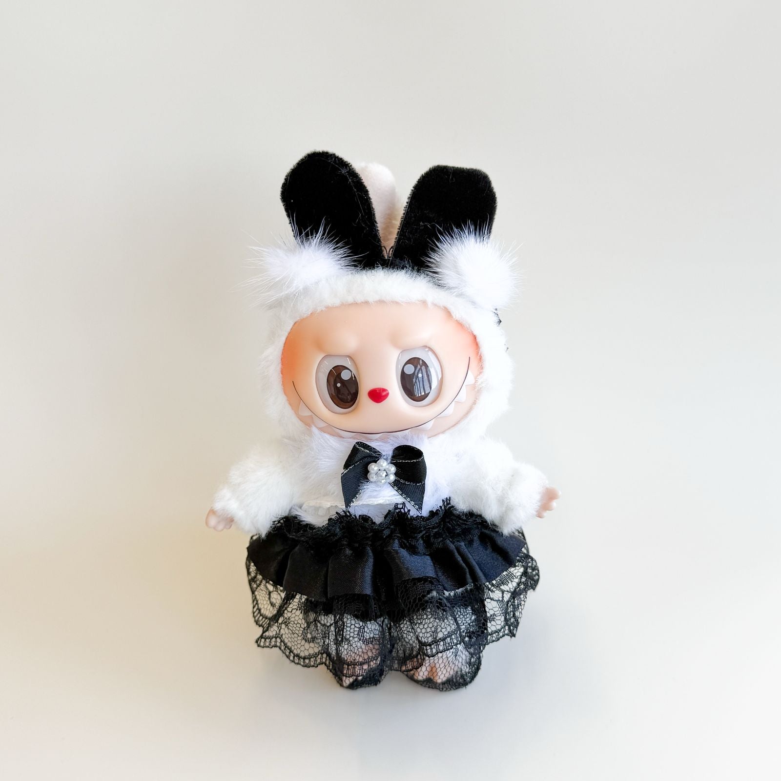 blue dress for baby girl Pop Mart The Monsters Labubu OUTFIT Black & White Dress
